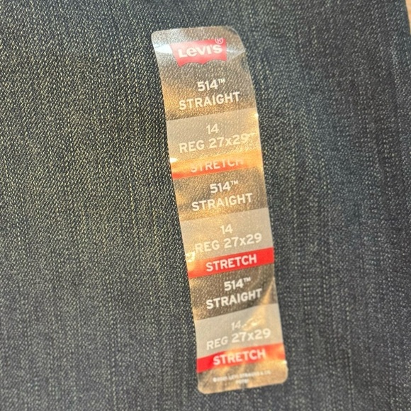 Levi’s~ Boys Youth 514 Straight Stretch Regular Fit Jeans 27x 29 New with‎ Tags - Picture 6 of 8